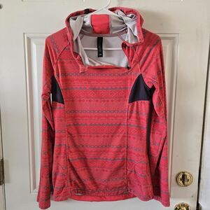 Mondetta Activewear hoodie womens Medium Pink Sideways Zipper Stretchy